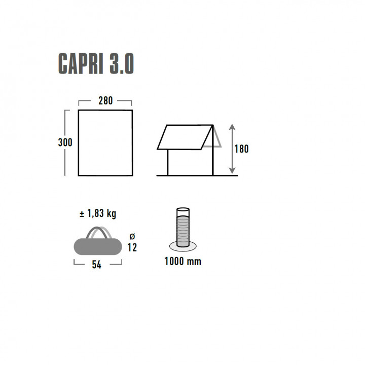 Toldo Tarp High Peak Capri 3.0