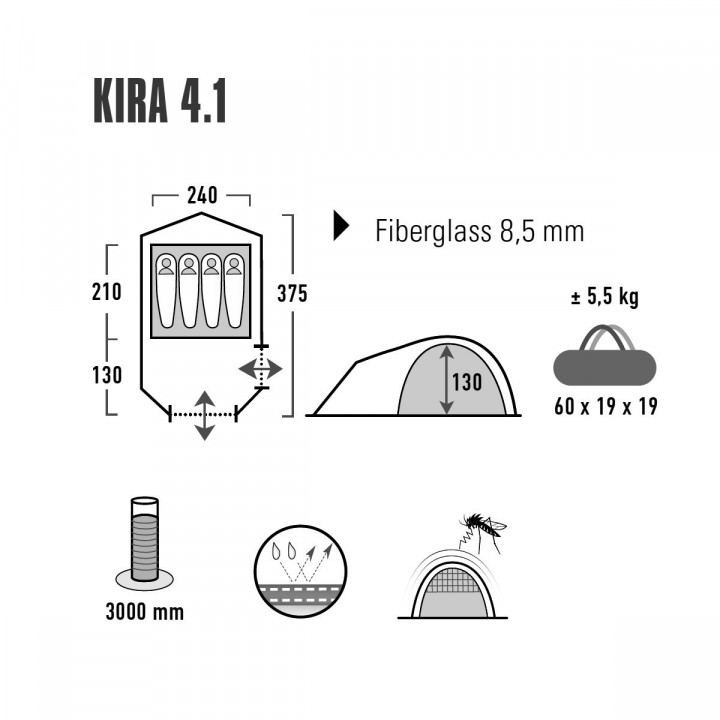 Tenda Campismo High Peak Kira 4.1