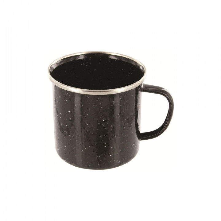 Caneca Vintage Esmalte Deluxe Preto Highlander